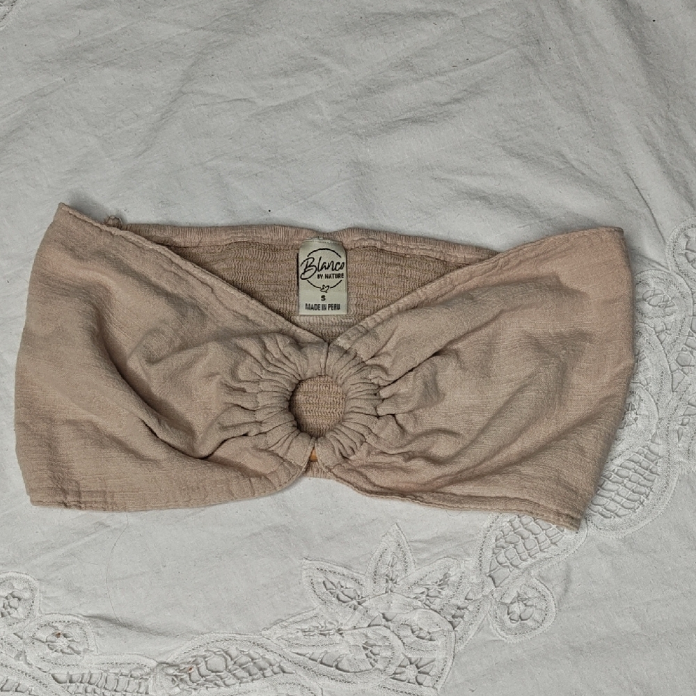 📦 Beige Women's Bandeau Top